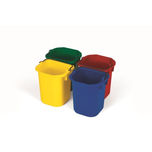 Rubbermaid Four Pack of 5 Quart Disinfecting Pails, Blue, Red, Yellow, Green